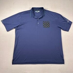 Pinehurst Shirt Mens 2xl Golf Polo Tartan Collection Performance Navy Embroidery